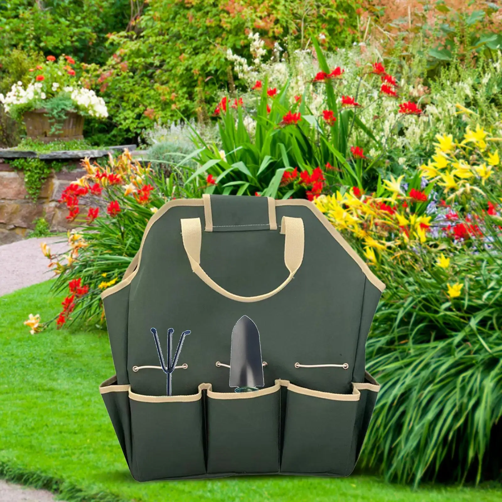 Tools Pouch Heavy Duty Thick Multipurpose Garden Tote Bag Wide Mouth Tool Carrying Case Tool Bags Tool Organizer Bags for Worker