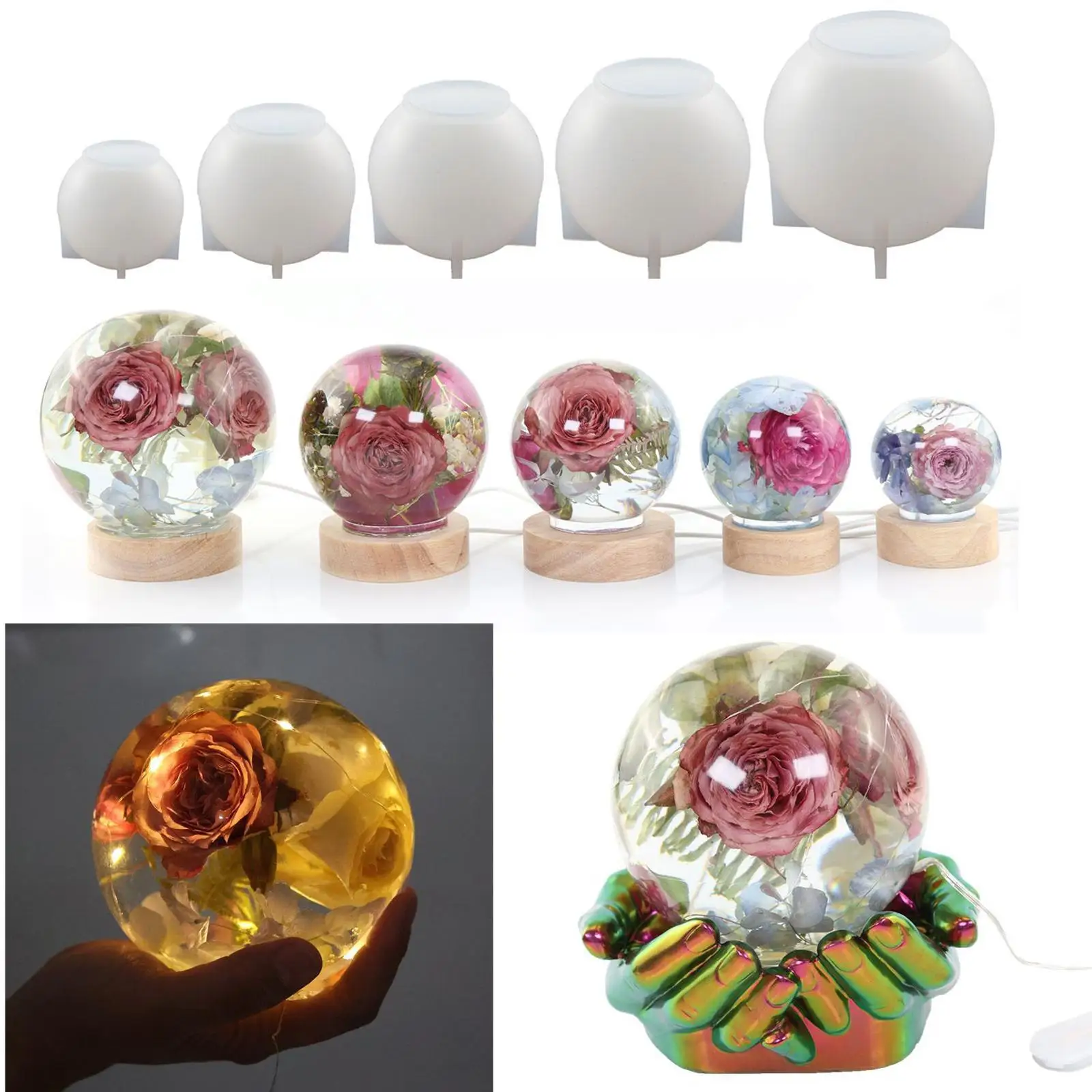 Sphere Round for Resin Epoxy, Jewelry Making, Candle Wax, Homemade Soap, Bath 
