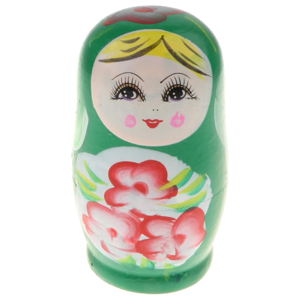 Russian Dolls Matrioska 5 Layers Hand Painted Nesting Christmas Birthday Gift for Children
