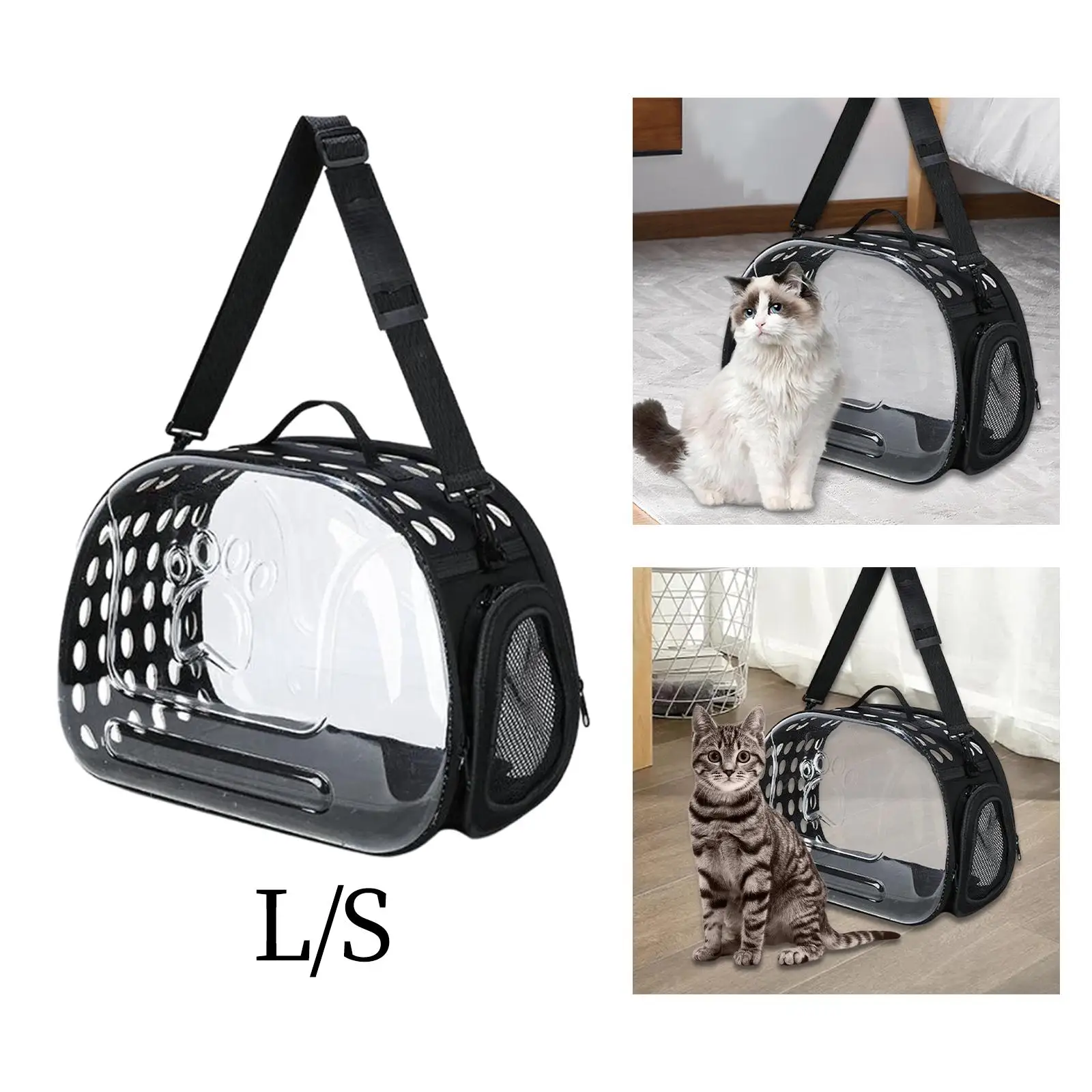 Transparent Cat Carrier Purse Tote Comfortable Travel Pet Bubble Backpack for Small Medium Dogs Kitten Hiking Travel Camping