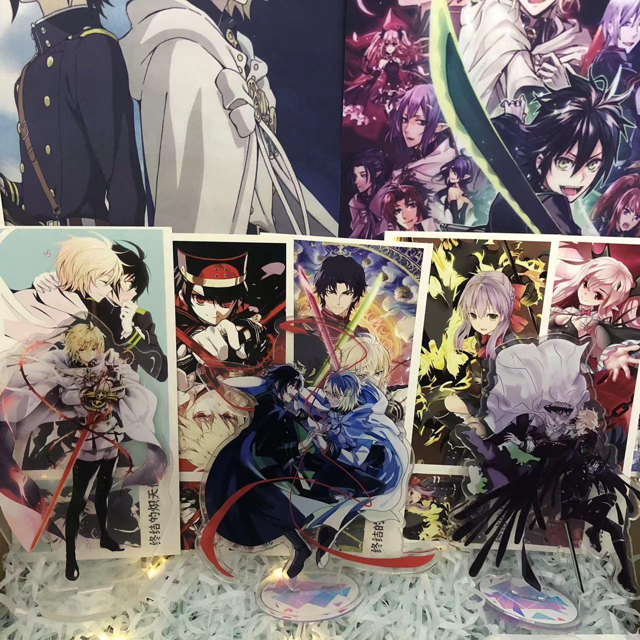 Yuichiro Hyakuya Hiiragi Shinoa, акриловый брелок, подставка, фигурка,  наклейка, настенный постер, Подарочная коробка, коллекция на день рождения  | AliExpress