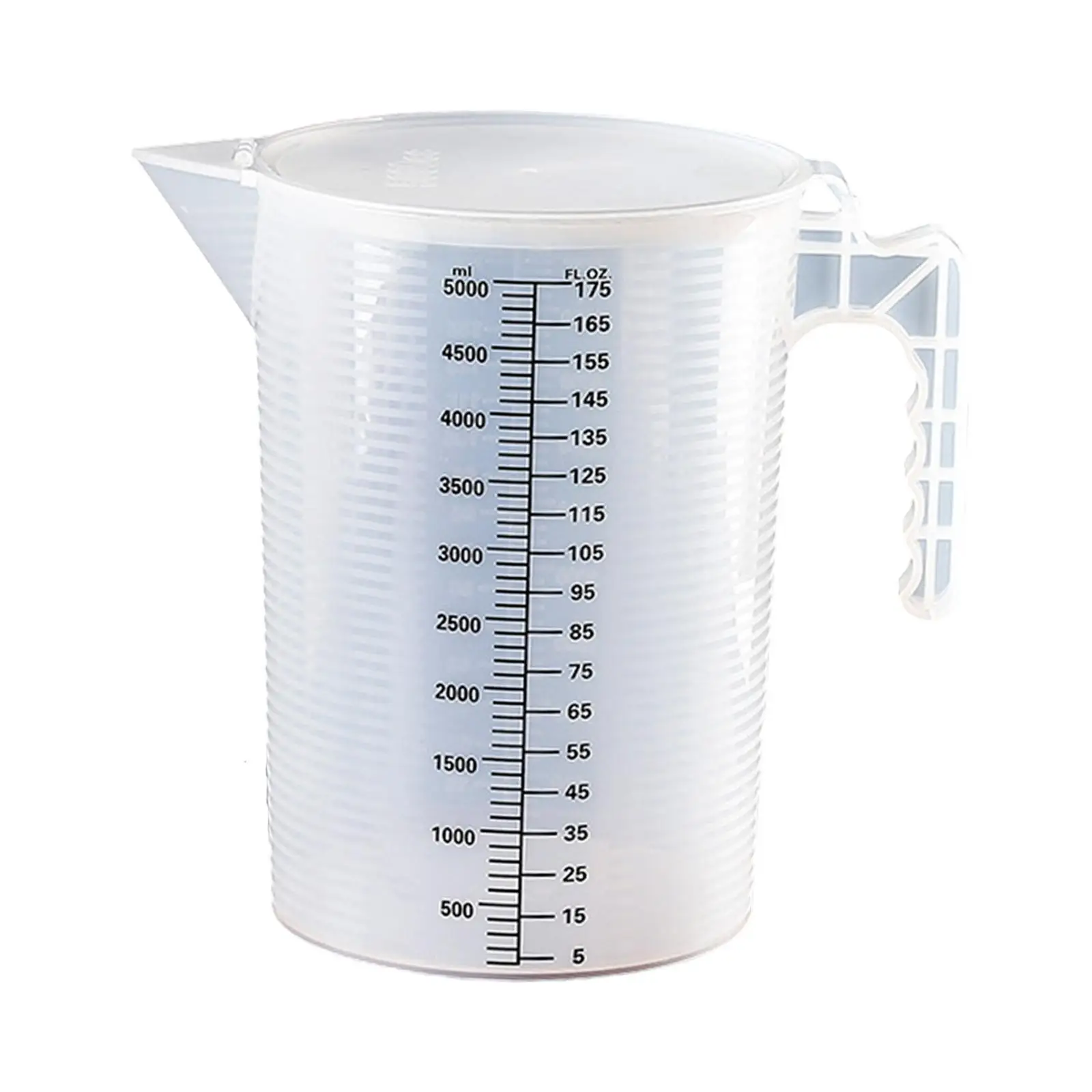 Plastic Water Pitcher 5000ml Clear Measuring Cup for Tea Bedside Restaurant
