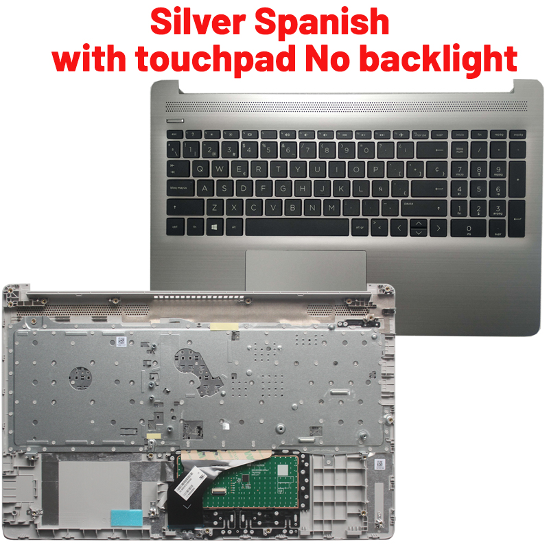 For HP 15-DA 15-DB 15T-DA 15T-DB 250 255 G7 TPN-C135 TPN-C136 Russian/US/UK/French/Spanish/Latin laptop keyboard palmrest upper