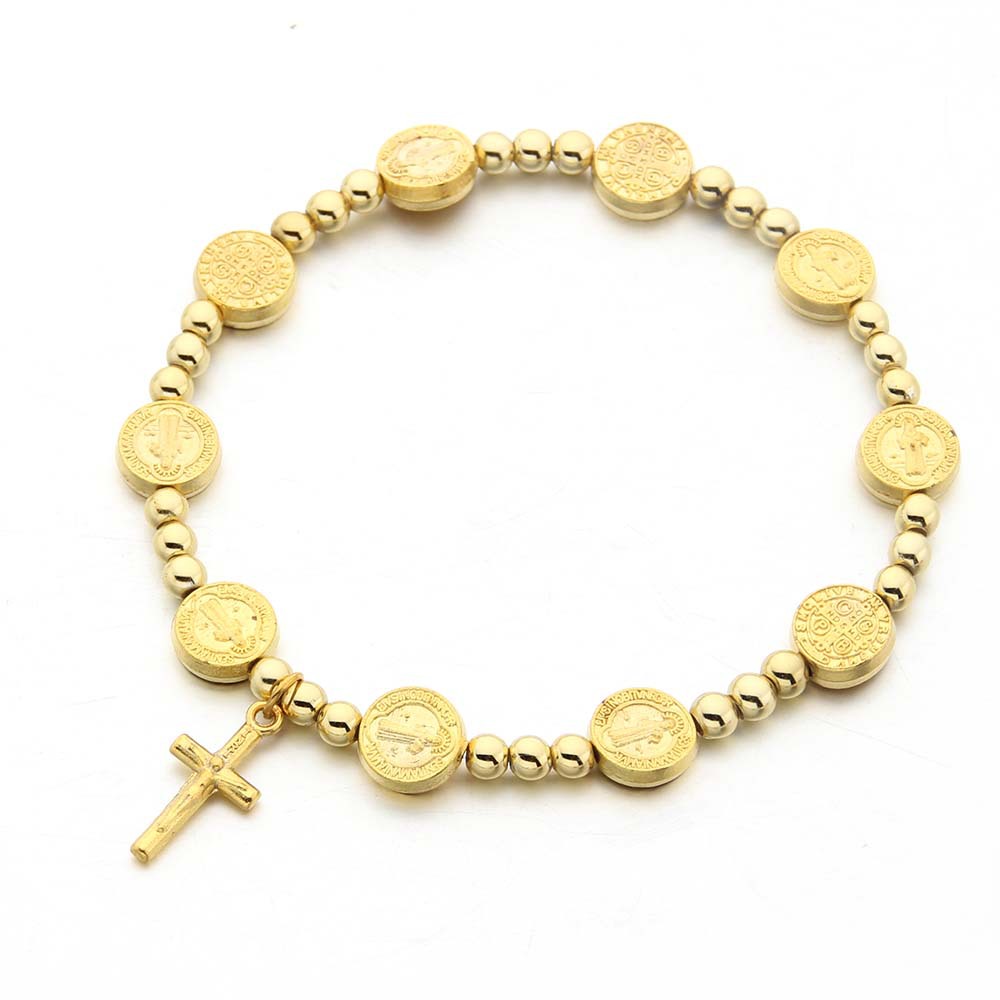 gold rosary bracelet for men