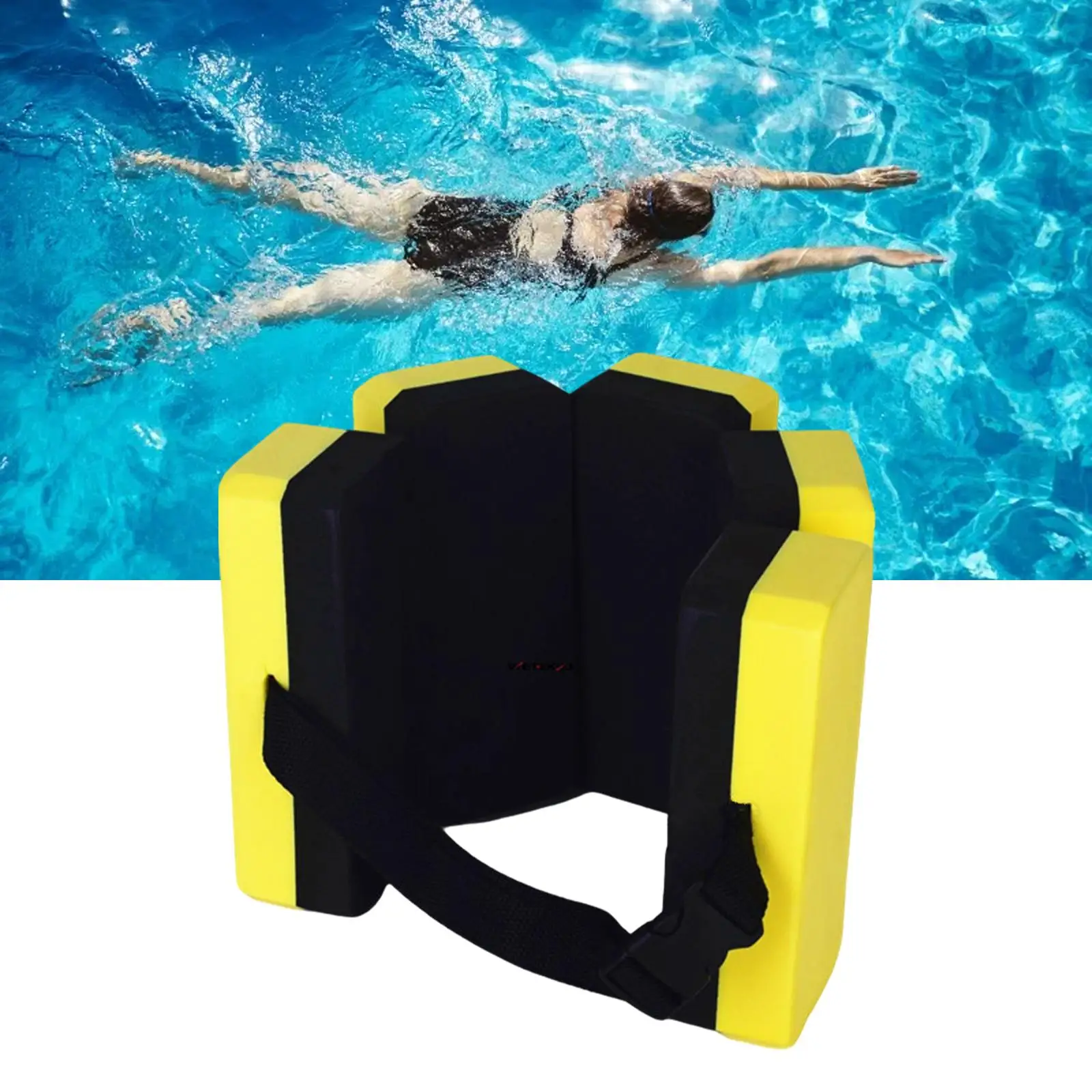 Swim Floating Board EVA Pool Workout Water Aerobics Exercise Belt Swim Belt Back Floats Swimming Belt for Adults Beginners Kids