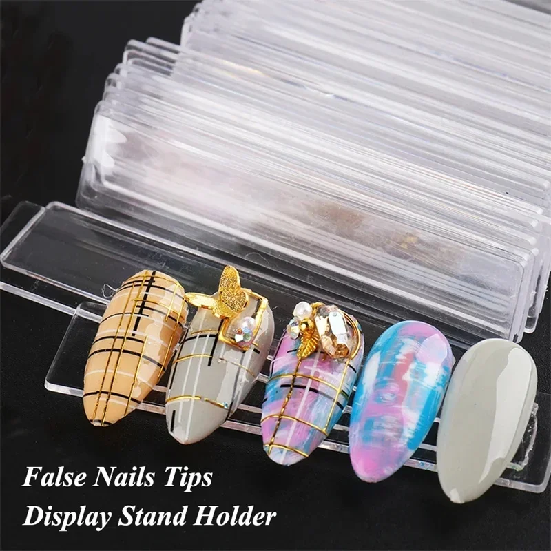 Best of 50Pcs False Nail Tips Nail Art Display Stand Acrylic Gel Polish Holder Clear False Nails Practice Shelves Manicure Showing Tools Reviews & Tips - Image 4