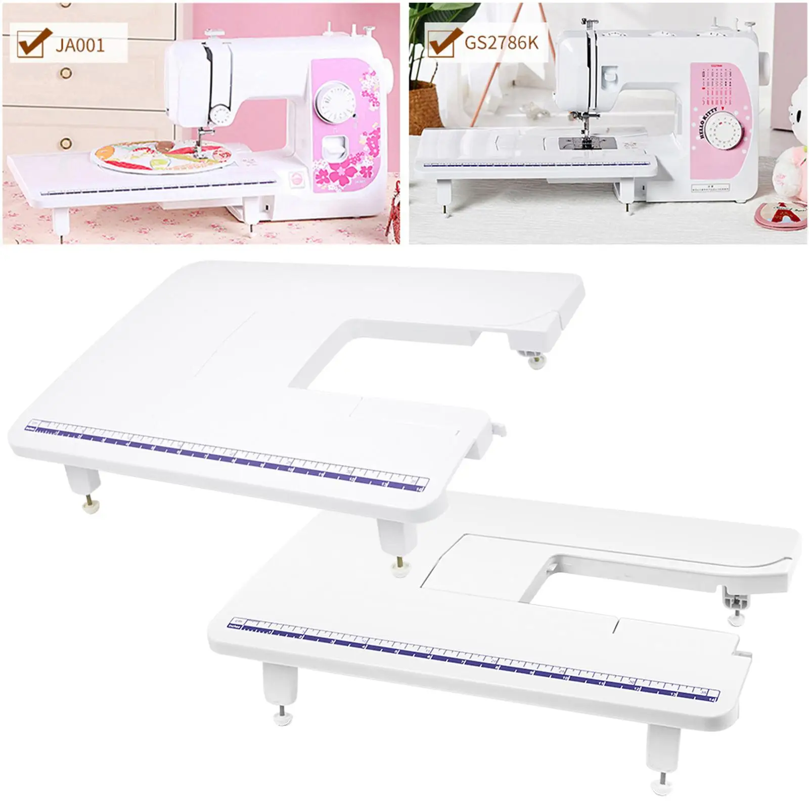 Heavy Duty Sewing Machine Wide Extension Table Plastic Sewing Machine Extension Table for Brother Household JA002 AS1450 GS2786K