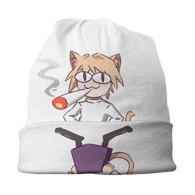 Neco Arc Smoking Beanie Cap Unisex Winter Warm Bonnet Homme