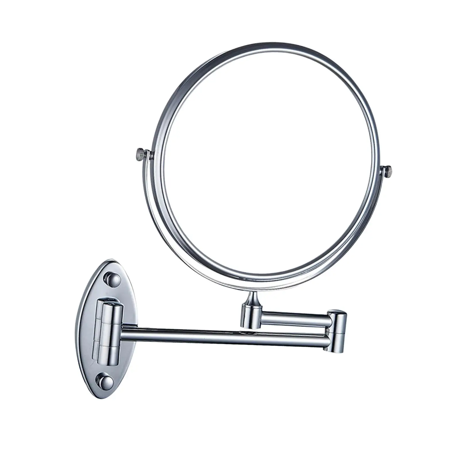 8 inch Wall Mount Vanity Mirror Dual Side Polished Chrome Finished Rotating Makeup Mirror Shaving Mirrors for Bathroom Hotel