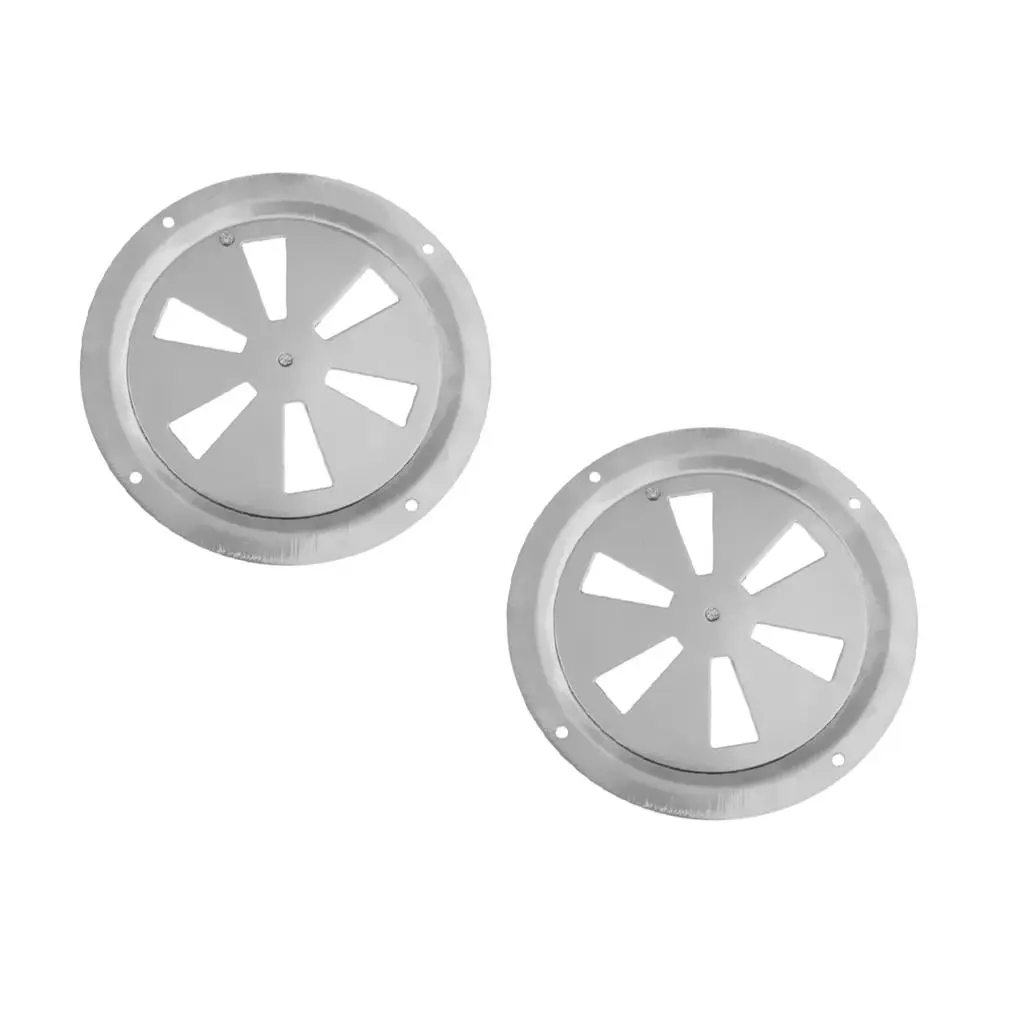 2pcs   5 Inch Stainless Steel Boat Marine RV Round Butterfly Ventilator Cover