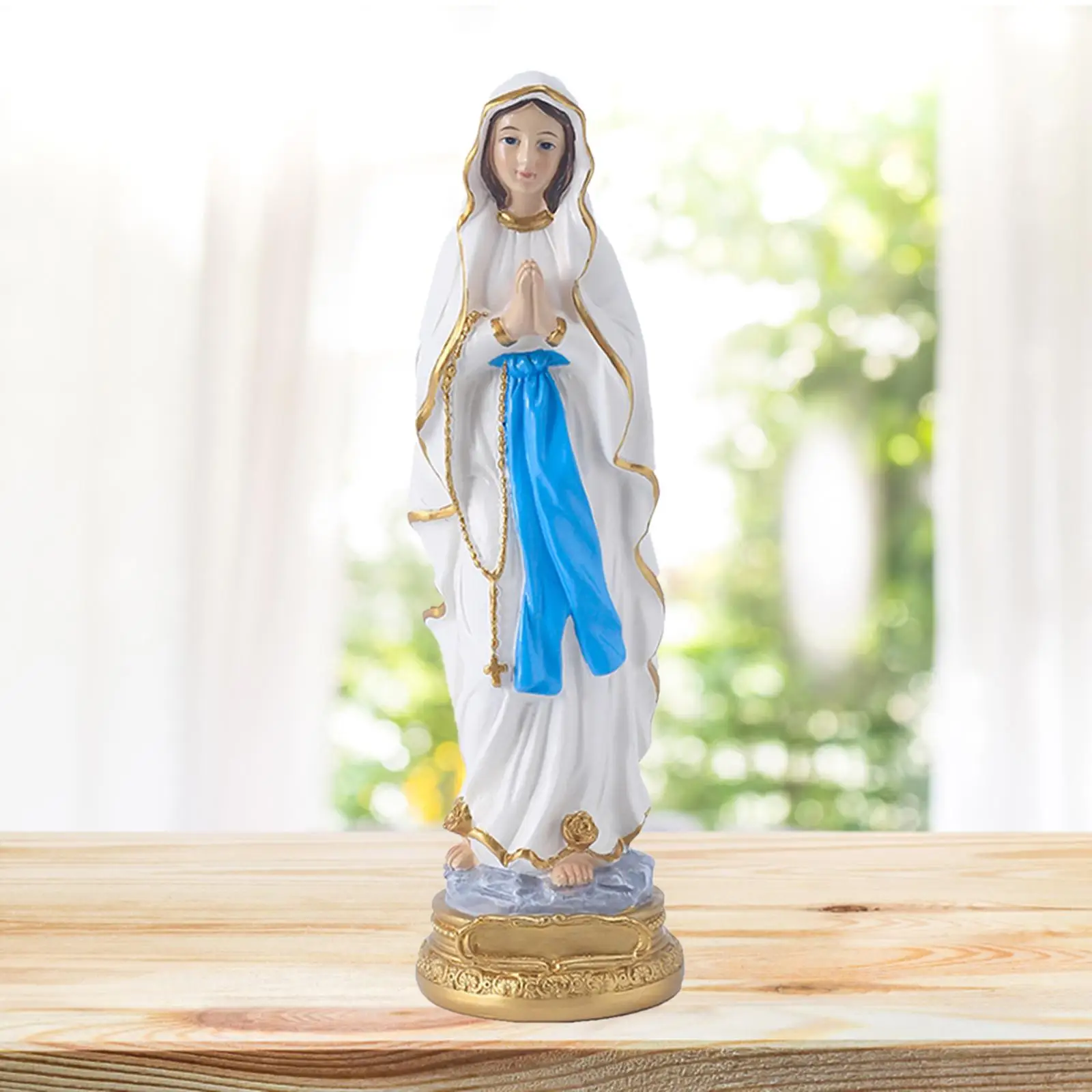 Resin Madonna Virgin Mary Statue Figurine Wedding Gift Xmas Home Tabletop Decorative