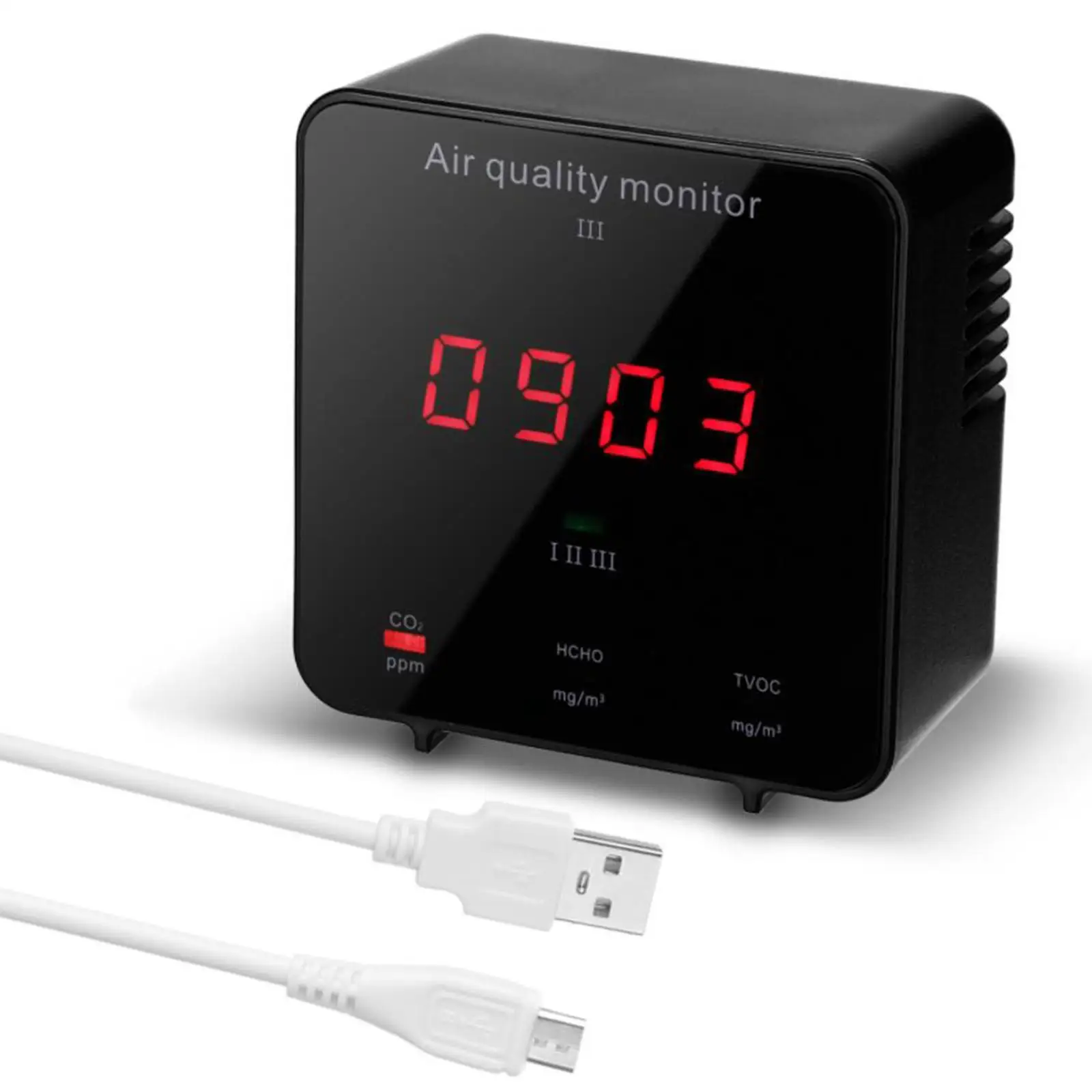 Air Quality Monitor   CO2 Portable Rechargeable Battery