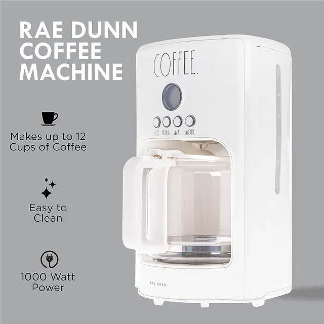 RAE DUNN Electric Milk Frother Drink mixer White BRAND NEW Portable With  Stand