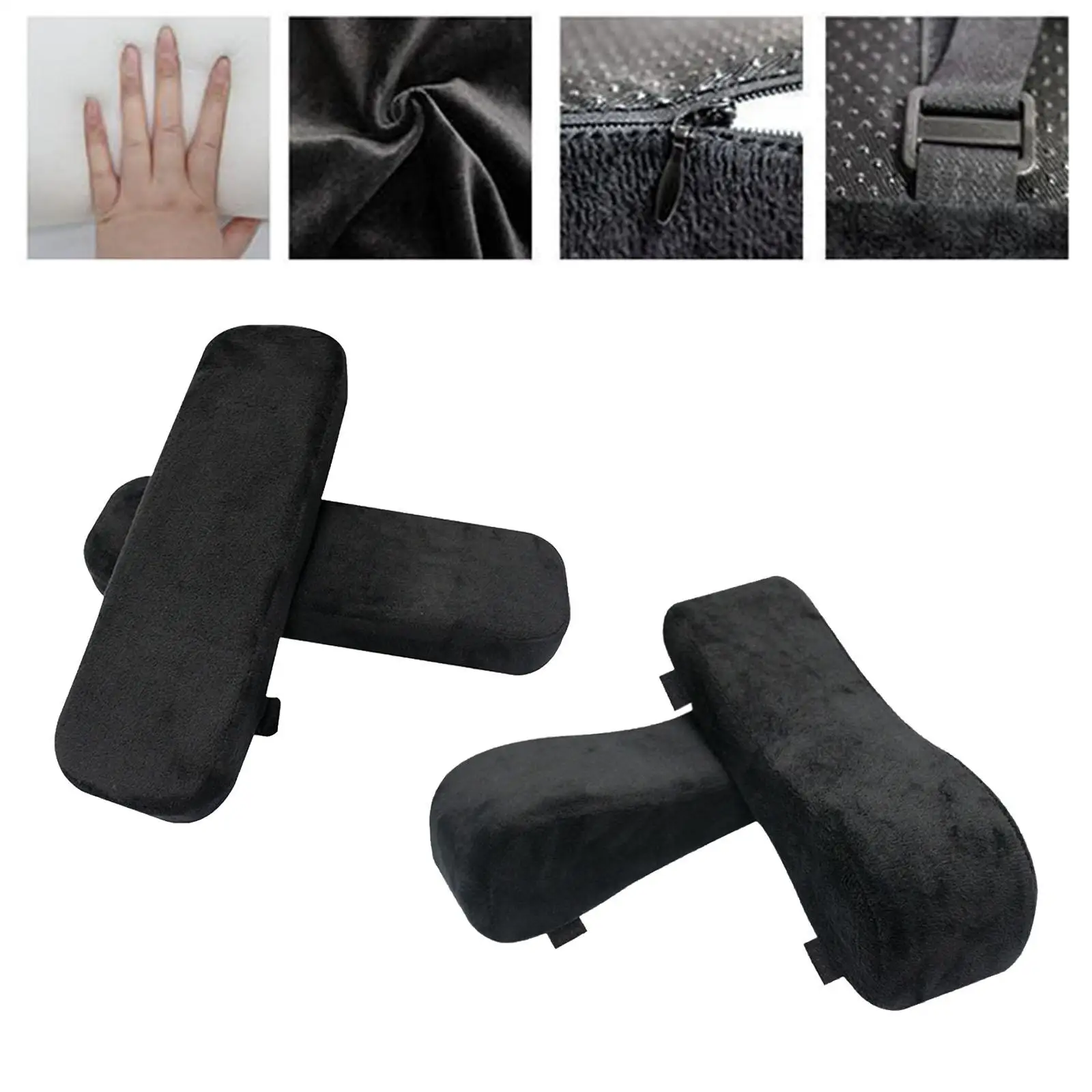 2 Pack Armrest Pads Removable Universal Memory Foam Armrests Easy to Attach Soft Arm Rest Cover Chair Gaming Chair