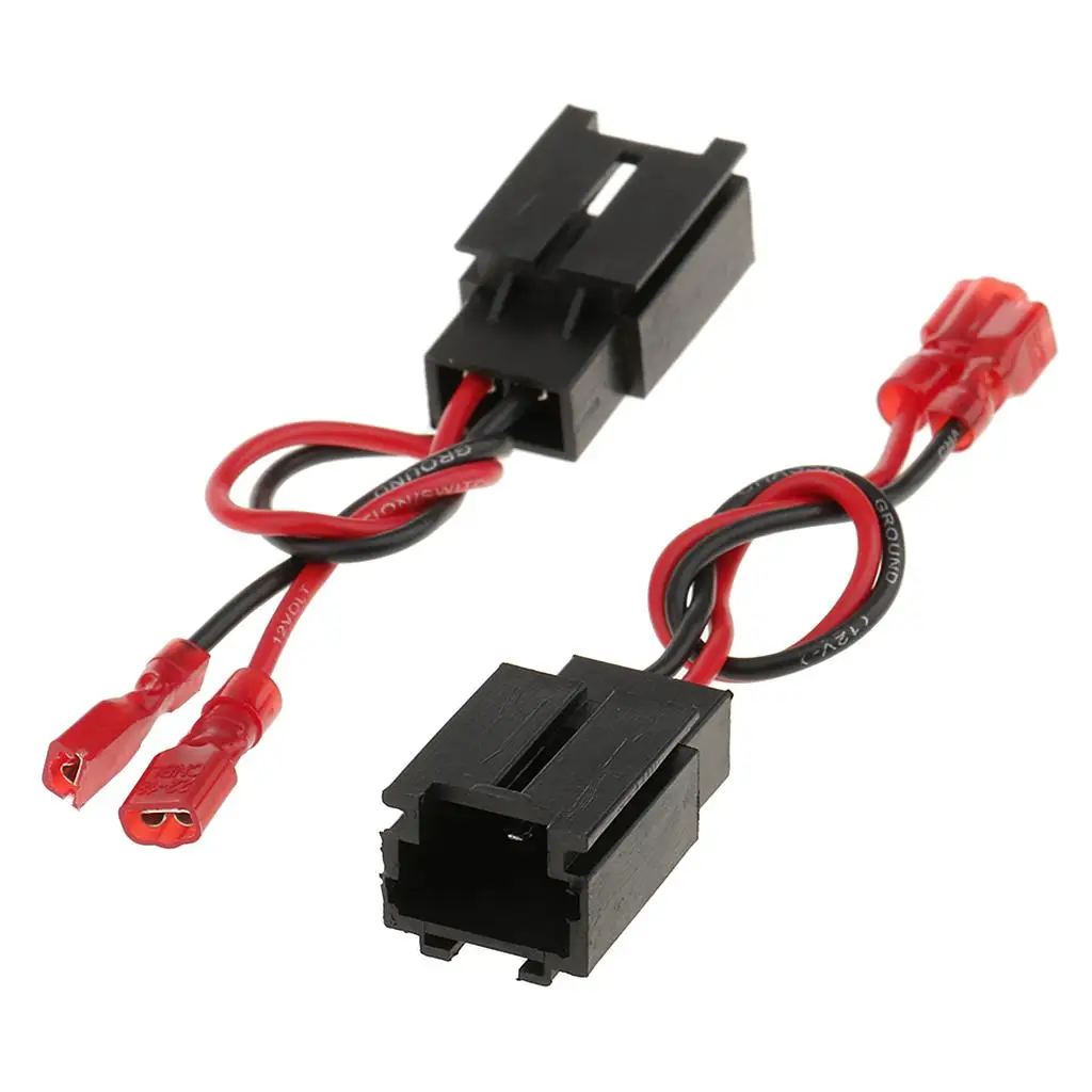 Pair Aftermarket Speaker Connection Wire Harness Adapters for 206