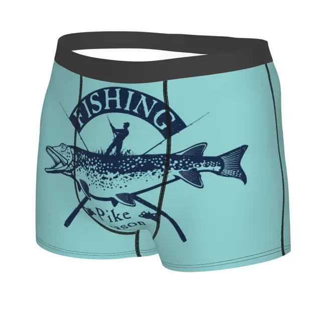 Druckerlebnis24 Boxer Shorts - Fish Piranha Bone Fishing