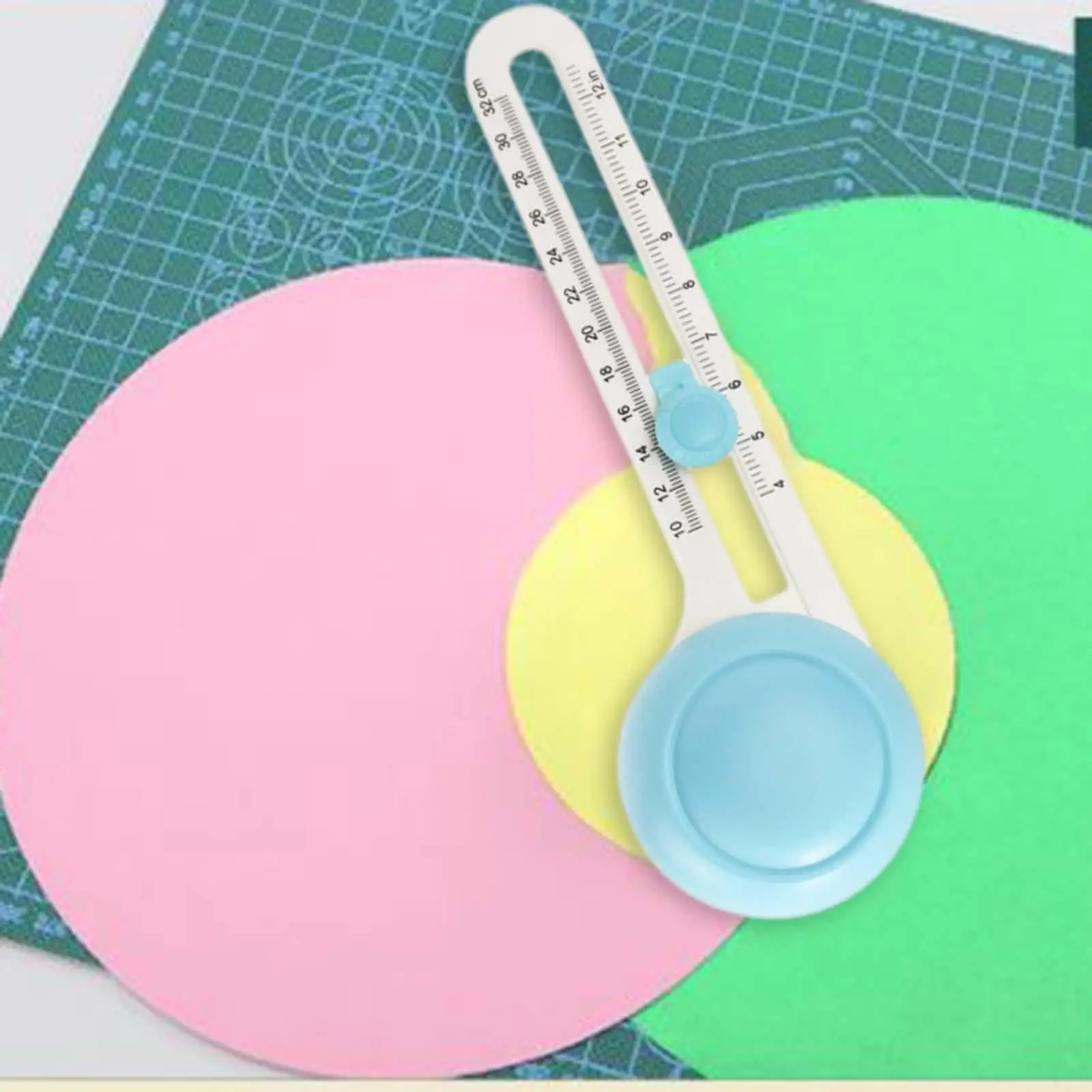 Rotary Circle Cutter 10-32cm Round Paper Trimmer for Cards Making Greeting Cards Kids Adults
