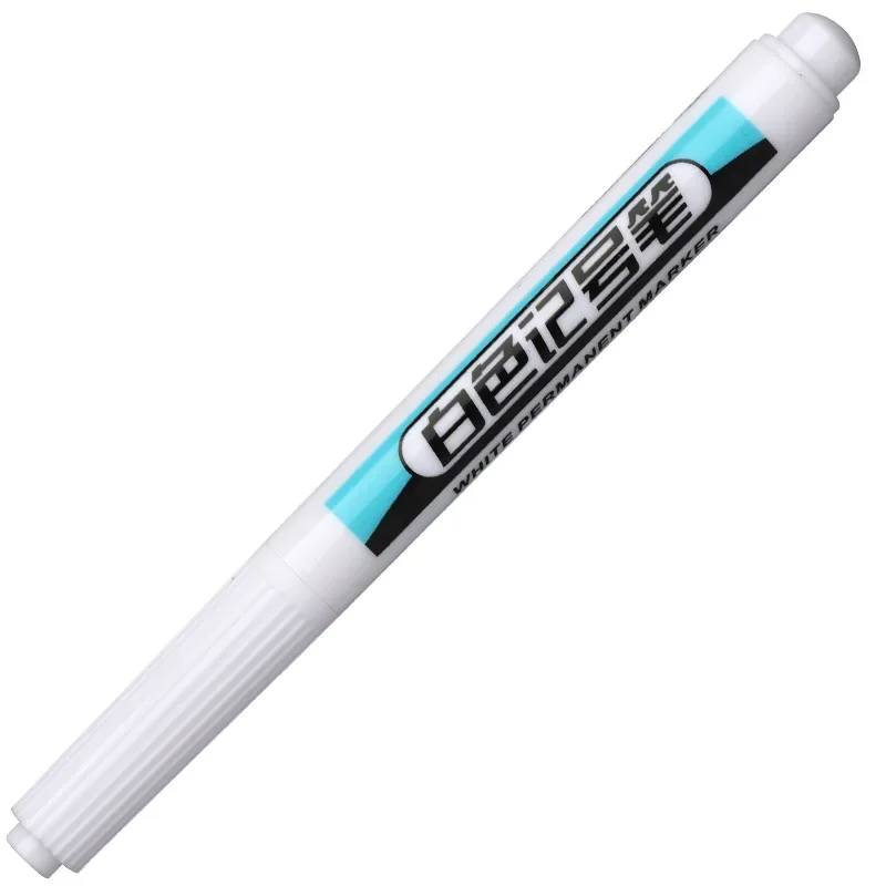 0.7/1.0/2.5MM White Marker Pens Oily Waterproof Permanent Paint Markers For Wood Plastic Leather Glass Stone Metal Art Supplies