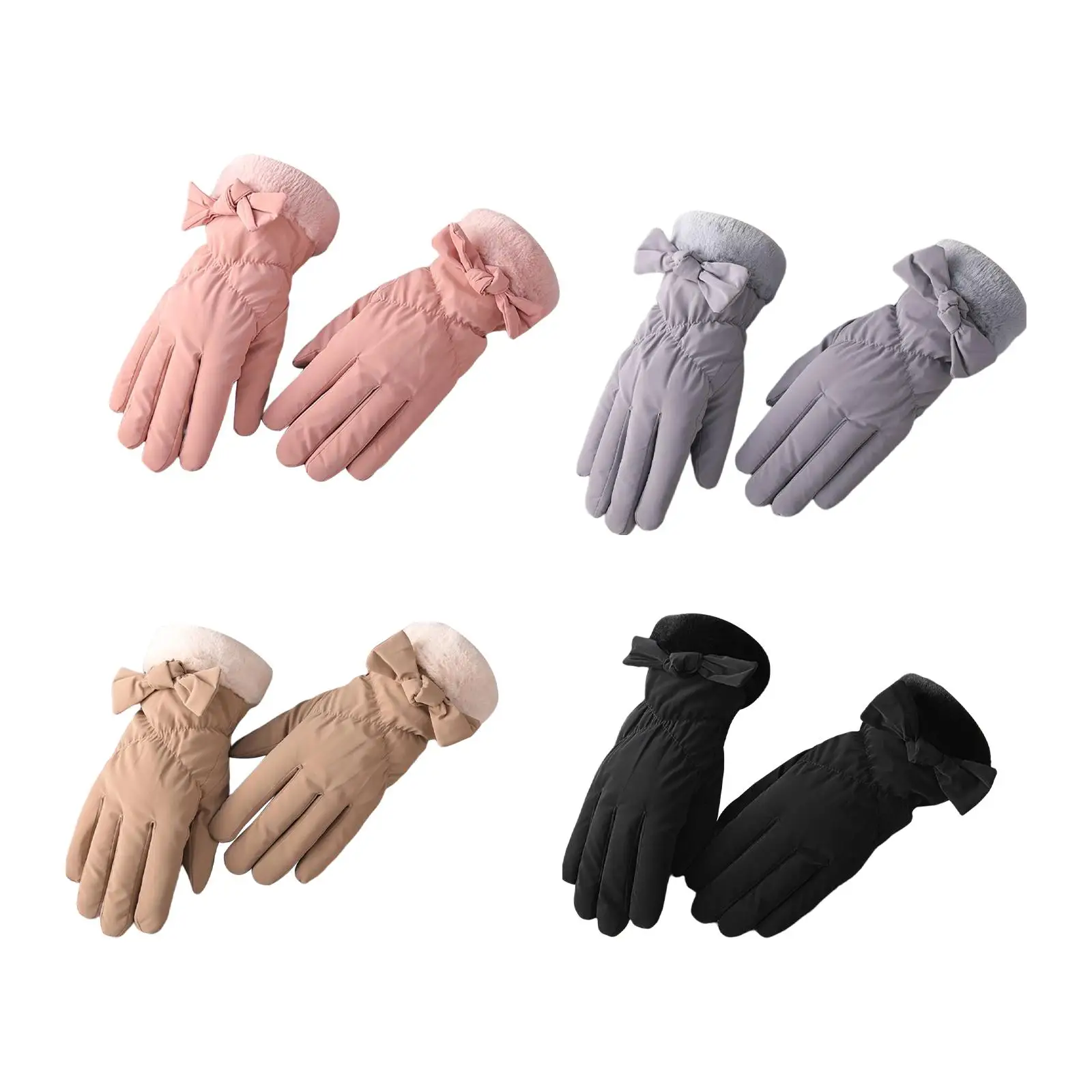 Womens Winter Warm Gloves, Touch Screen Texting Fleece Lined Windproof Driving Gloves Hand Warmer