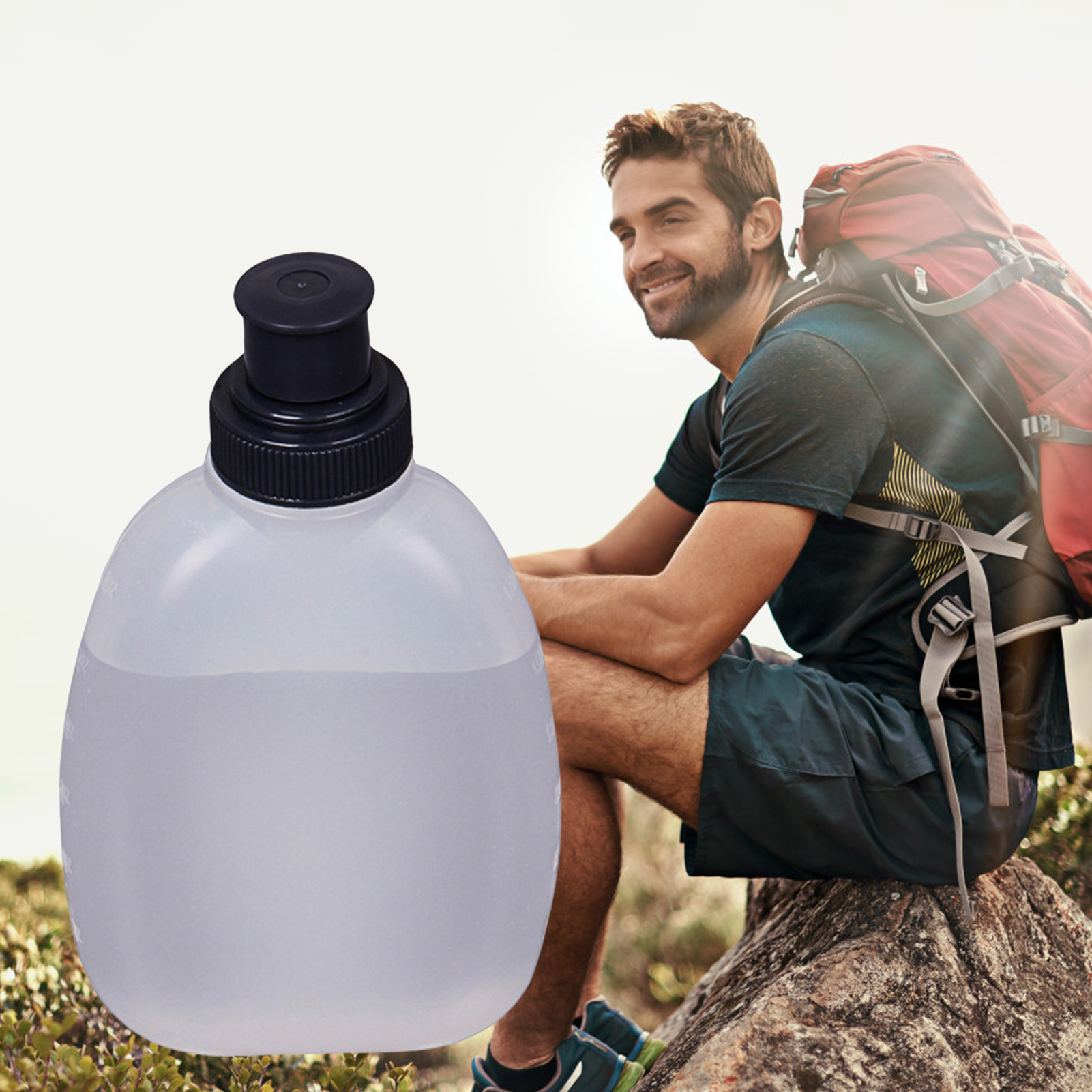 170ml Sport wasser flasche Weithals auslaufs icher ldpe Hochleistungs-Wasser becher Outdoor-Fahrrad Fahrrad Wasserkocher – Detail 3