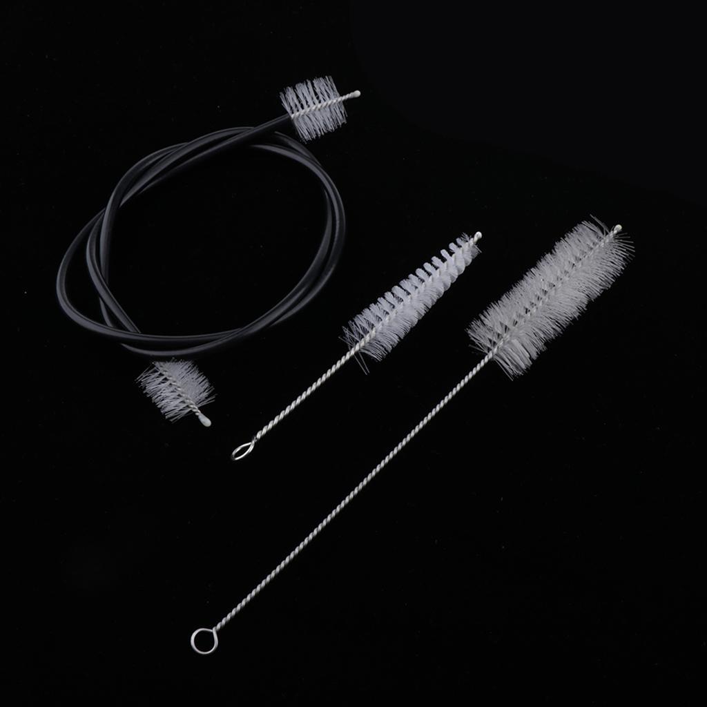 3 pieces trumpet/trombone cleaning brushes wind instrument maintenance set