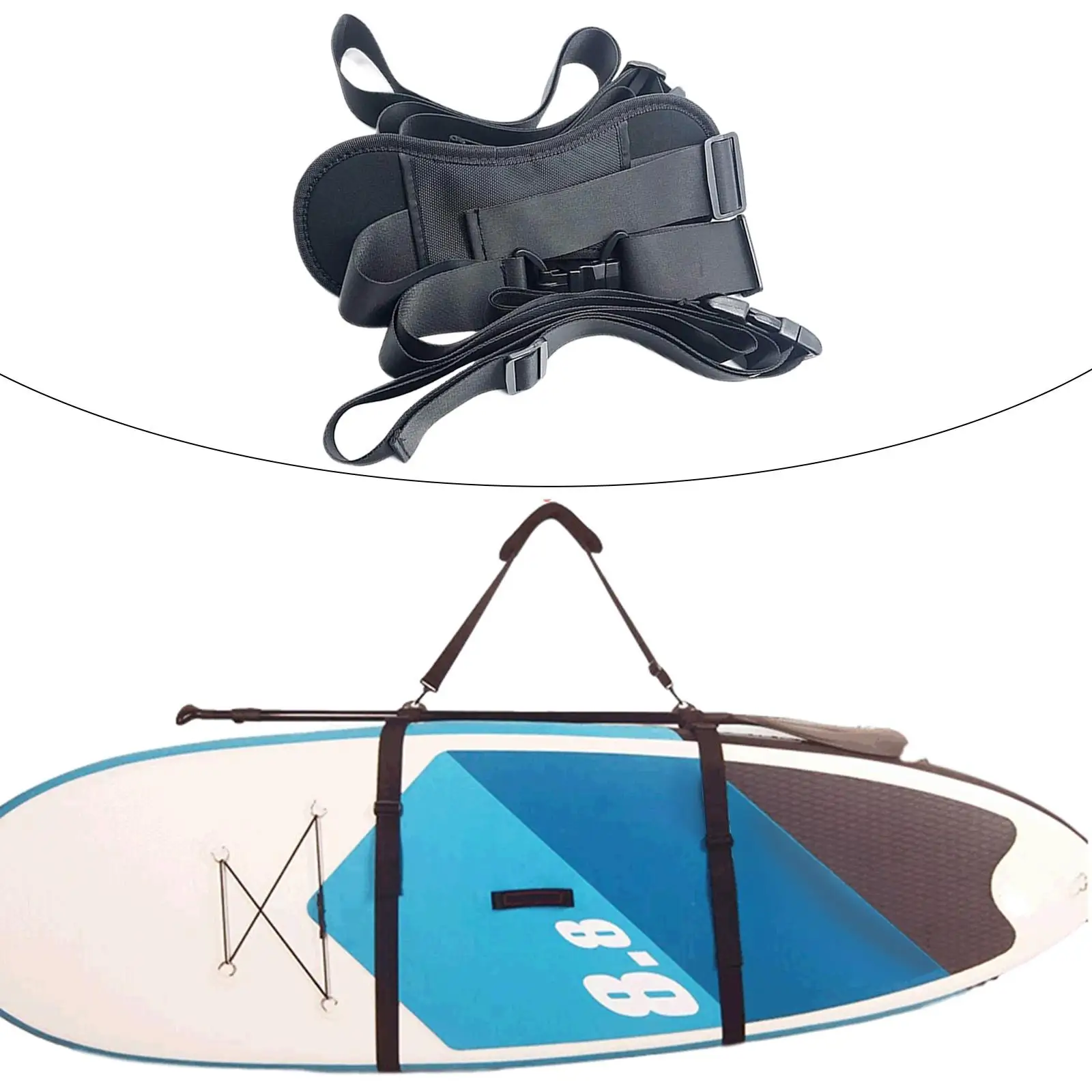 Universal Surfboard Carry Straps Shoulder Strap Durable Paddleboard Comfort Adjustable for Tourism Beach Kayak Fishing Women