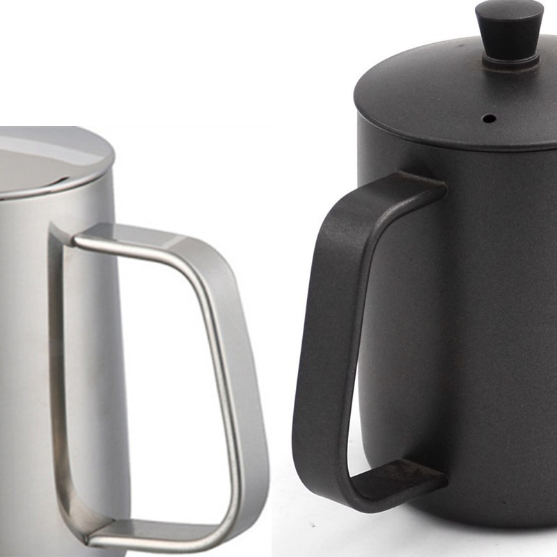 Drip Kettle 350ml 600ml Coffee Tea Pot Non-stick Coating Food Grade Stainless Steel Gooseneck   Swan Neck Thin Mouth