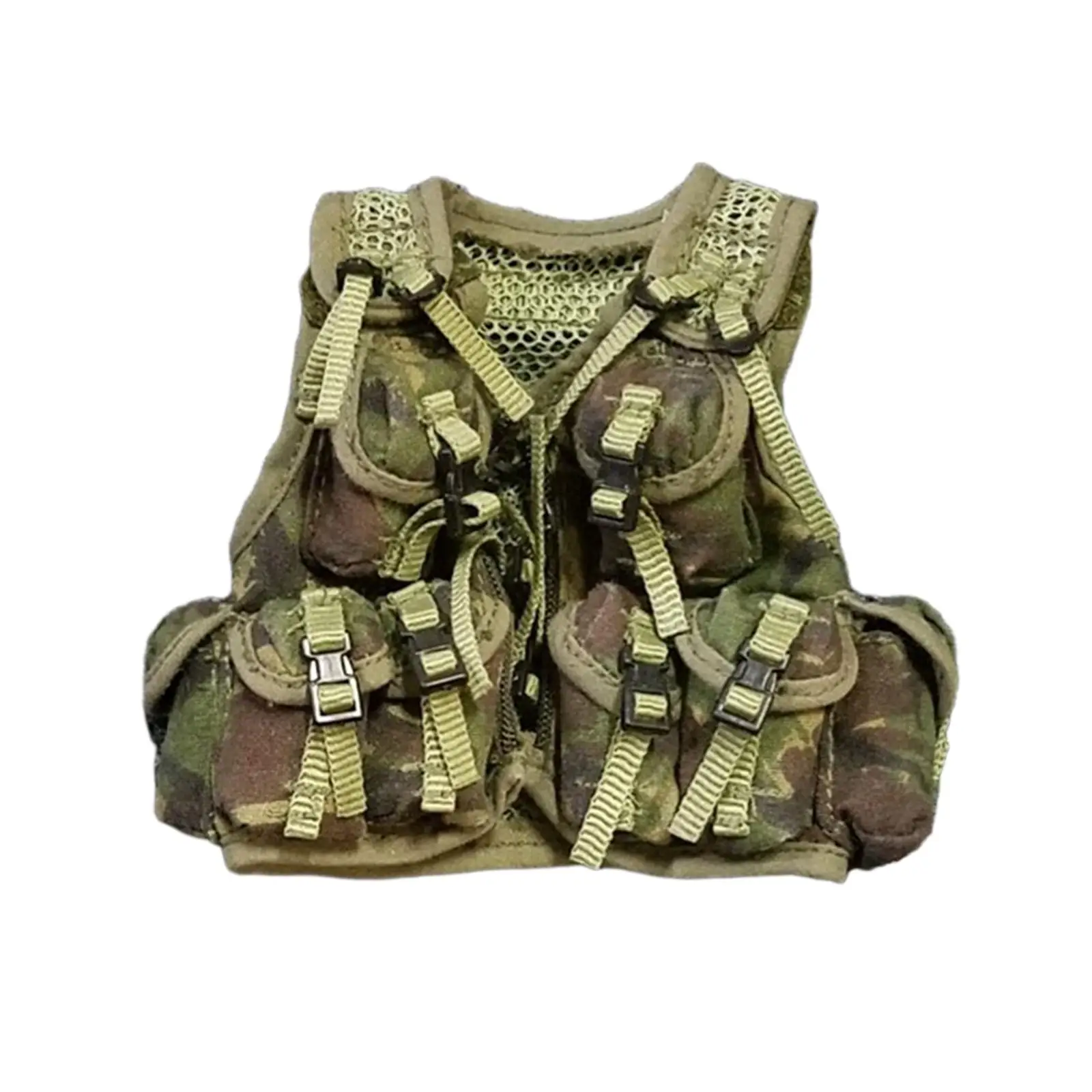 1/6 Scale Miniature Doll Jungle Vest with Multi Pockets Traning Vest Clothes for 12inch Male Collectable Action Figures Dress up