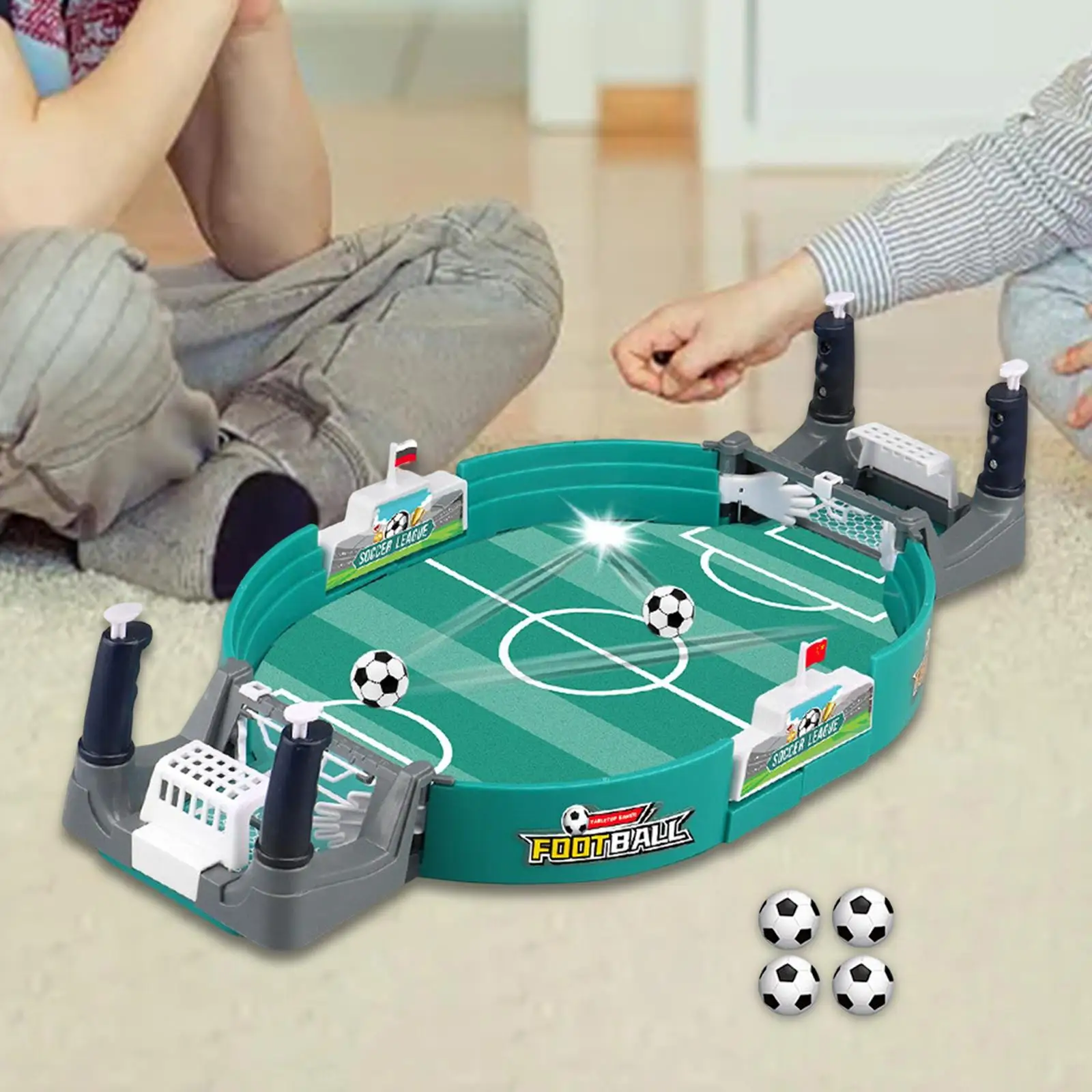 Tabletop Football Pinball Games Sport Board with Finger Battle for Parties