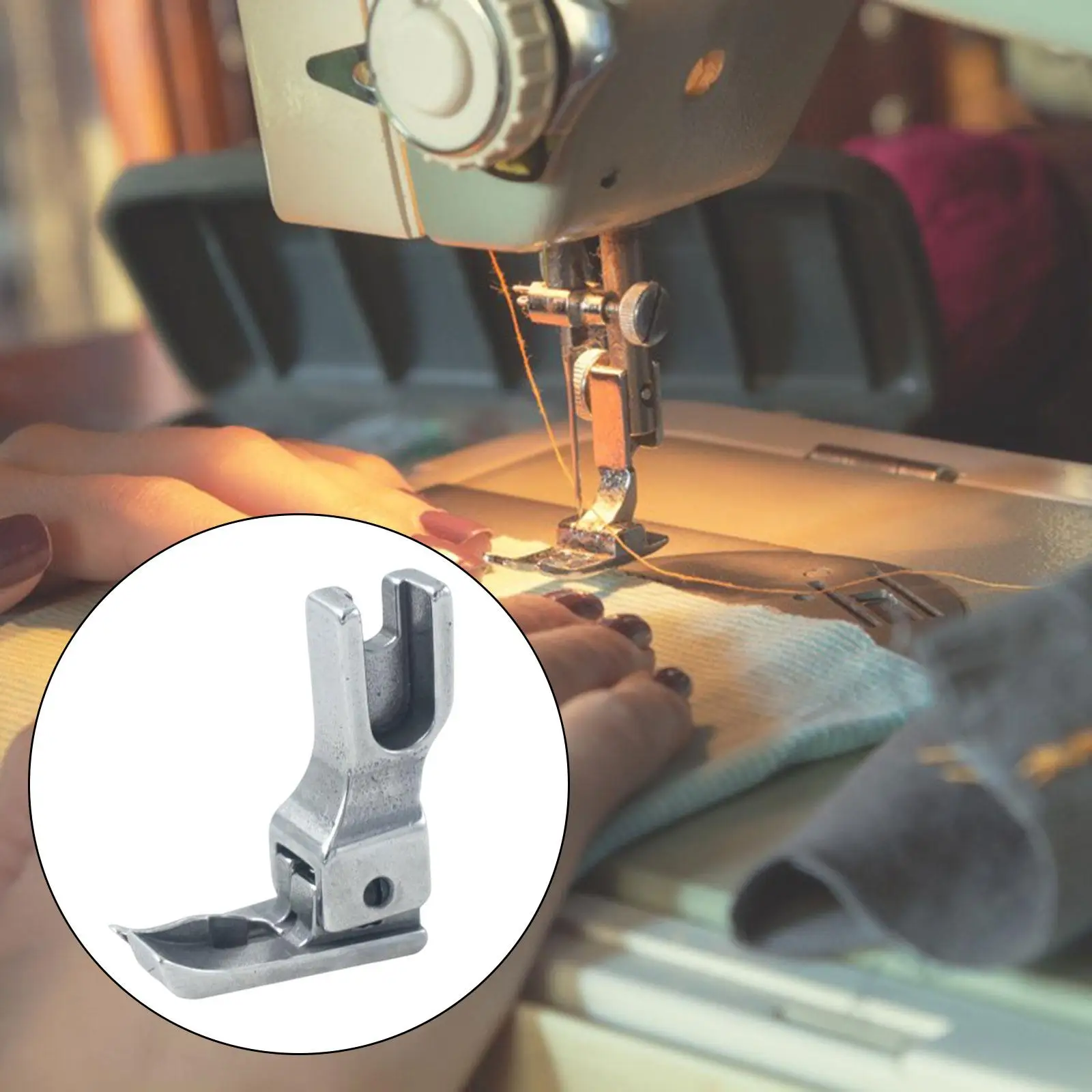 Machine Presser Foot Flat Sewing Foot Industrial Steel Presser Foot for Car Seat Outdoor Goods Mattress Handbag Pockets