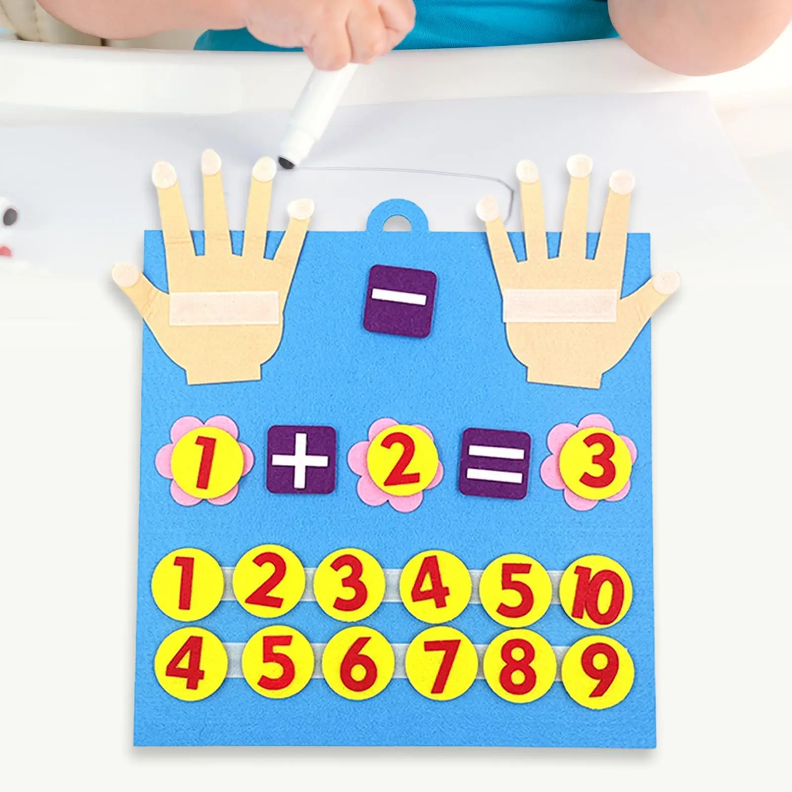 Felt Board Finger Numbers Counting Toy Early Education Toys Math Addition and Subtraction Teaching Aids for Baby Girls Boys Kids