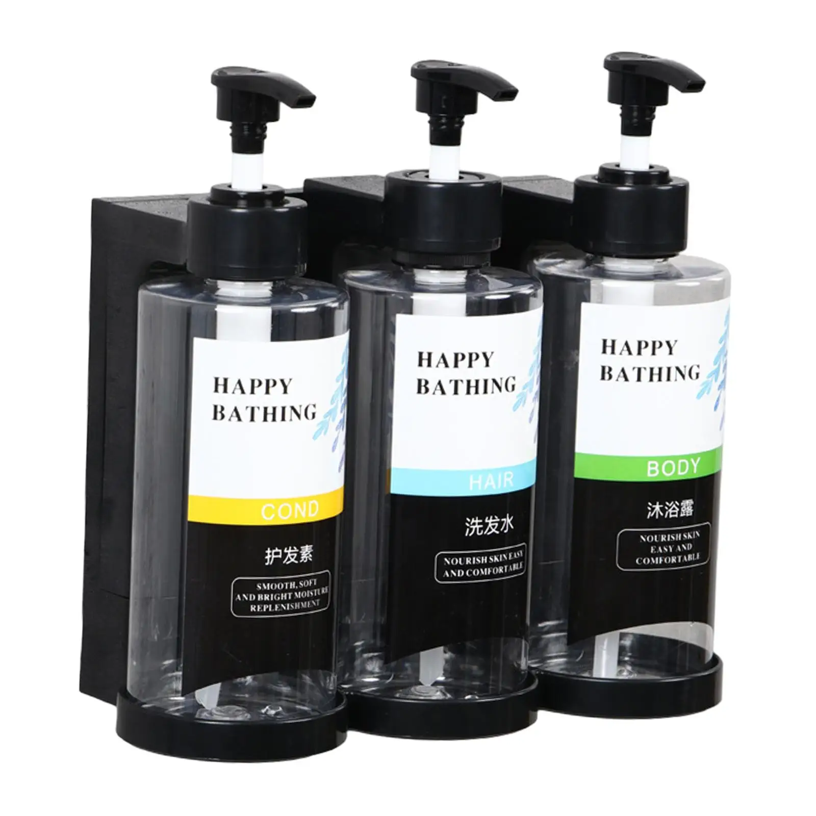 Refillable Pump Bottle Waterproof Lotion Shower Dispenser Shampoo Dispenser for Bathroom Restaurant Washroom Hotel Attachments