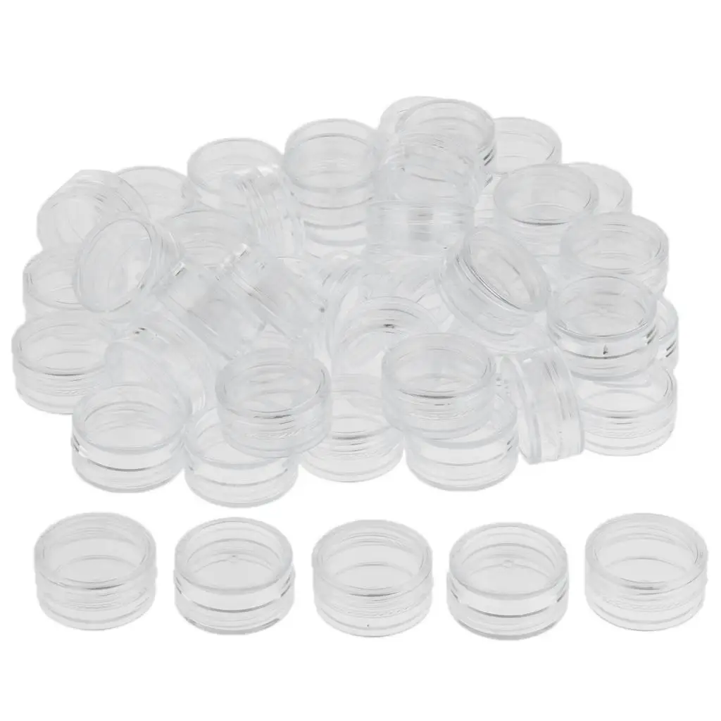 100x 3 Gram Jar 3ML Cosmetic  Container Round Pot Bottle for Make Up