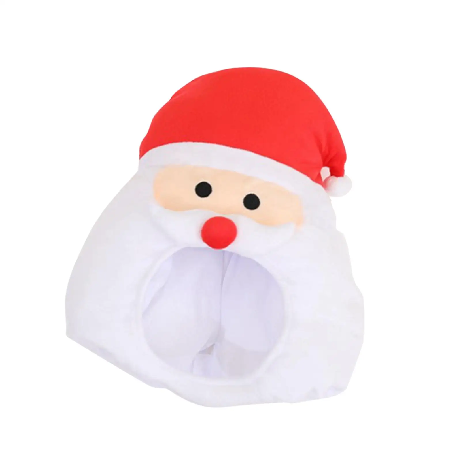 Santa Claus Hat Soft Plush Hat Fancy Dress Lovely Party Hat for Festival Role Play Stage Performance New Year Photo Props