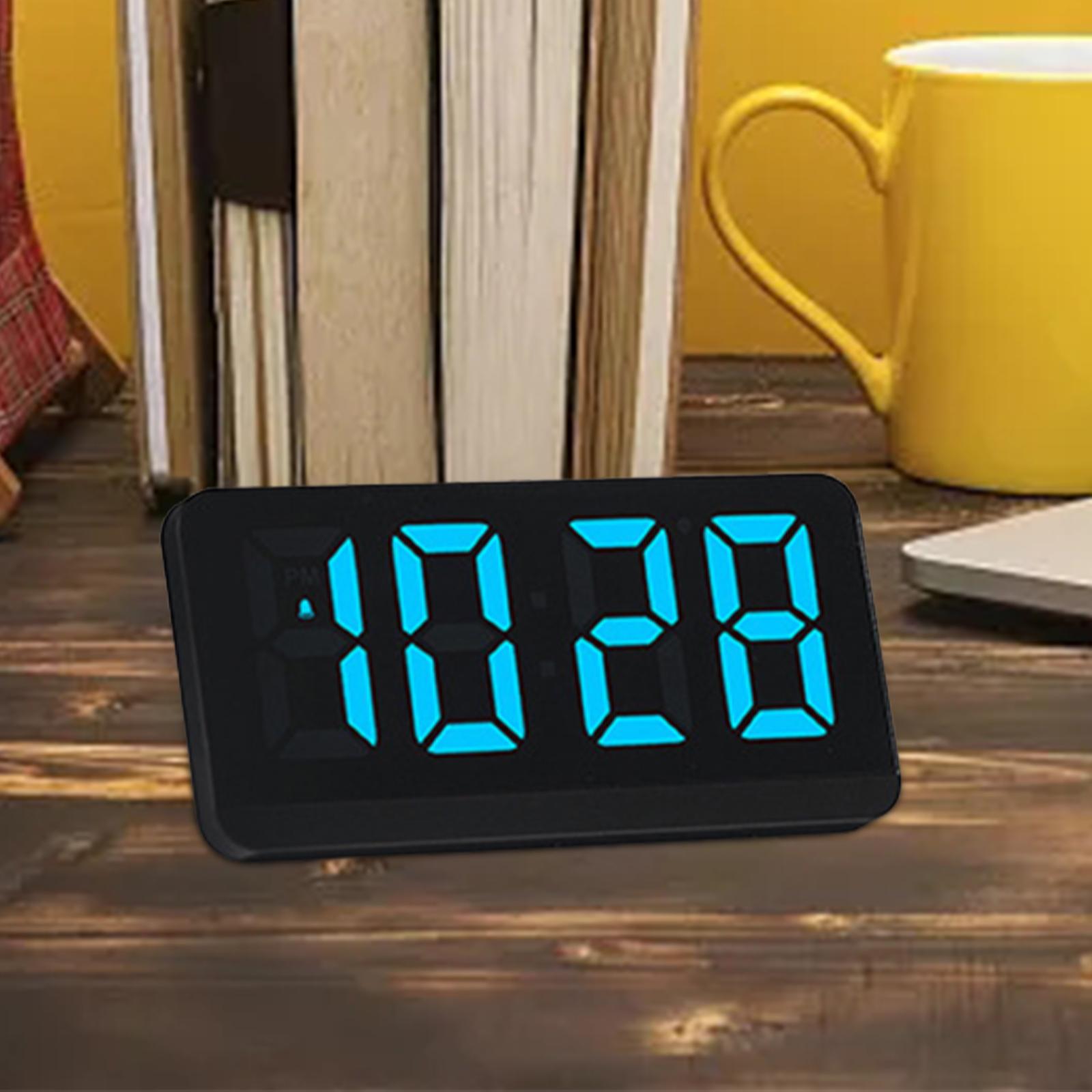 Desk Digital Clock Dimmer with Date Temperature Snooze LED Desktop Alarm Clock for Classroom Living Room Teens Bedroom Beside