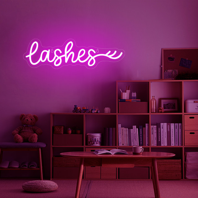 Lovely Bright Colorful Lashes LED Night Light Room Wall sold Decoration