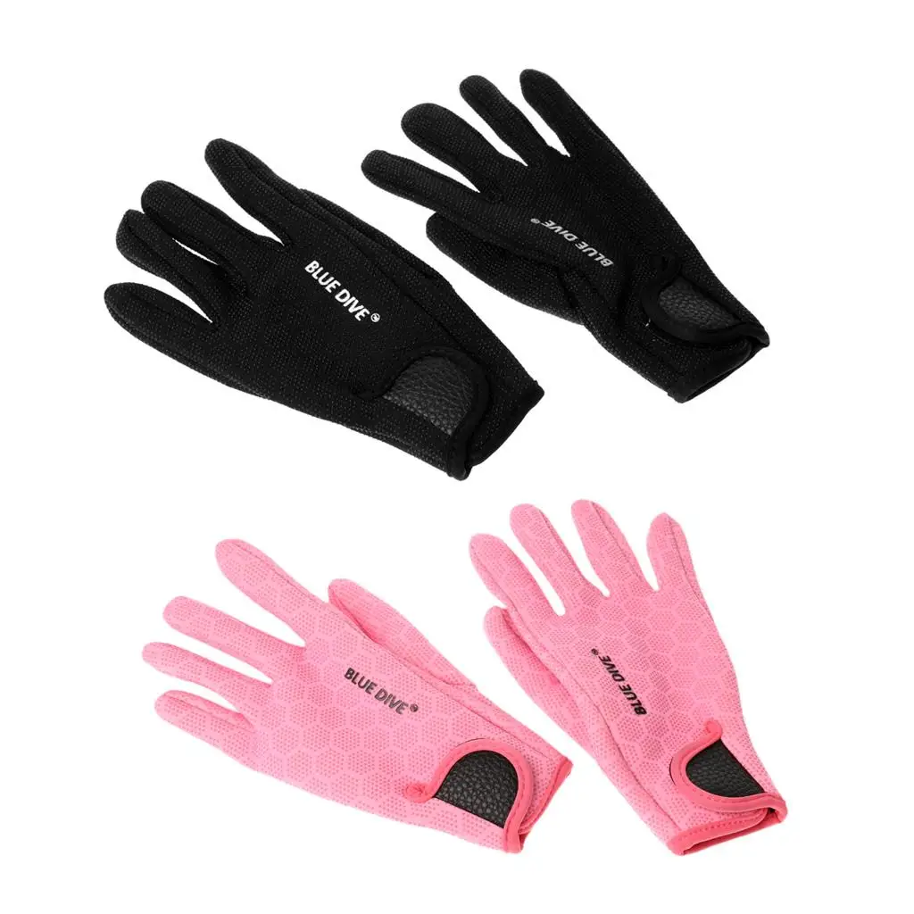 Black/Pink 1.5mm Neoprene Diving Scuba Wetsuit Gloves Spearfishing Kayaking