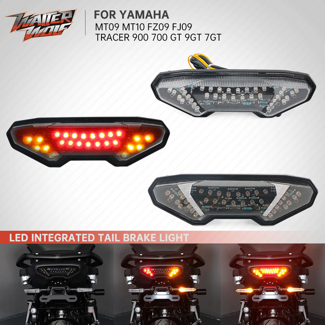 Feu Arrière LED Avec Clignotants Intégrés Pour Yamaha MT-10 (2016-2021) - Fumé Noir - Plug & Play