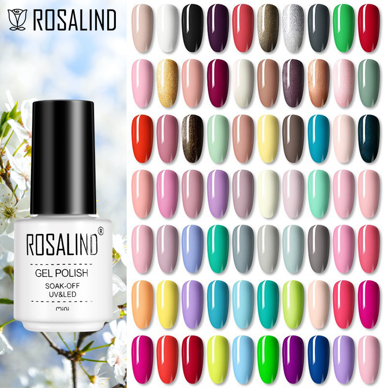 Best of ROSALIND Pure Color Nail Gel Polish Macaron Hybrid Varnish Semi Permanent Nail Art Design Soak Off Top Base UV Gel Nail Polish Reviews & Tips