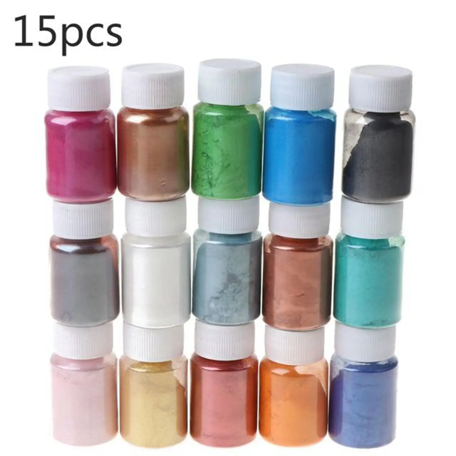 Pearl Pigment Powder, 8/12/15 Colors Mica Powder for Resin, Epoxy Powder Pigment