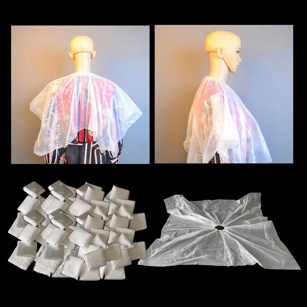 50/100 Pieces Disposable Hair Cutting Cape Salon Gowns Salon Capes Cloth Apron