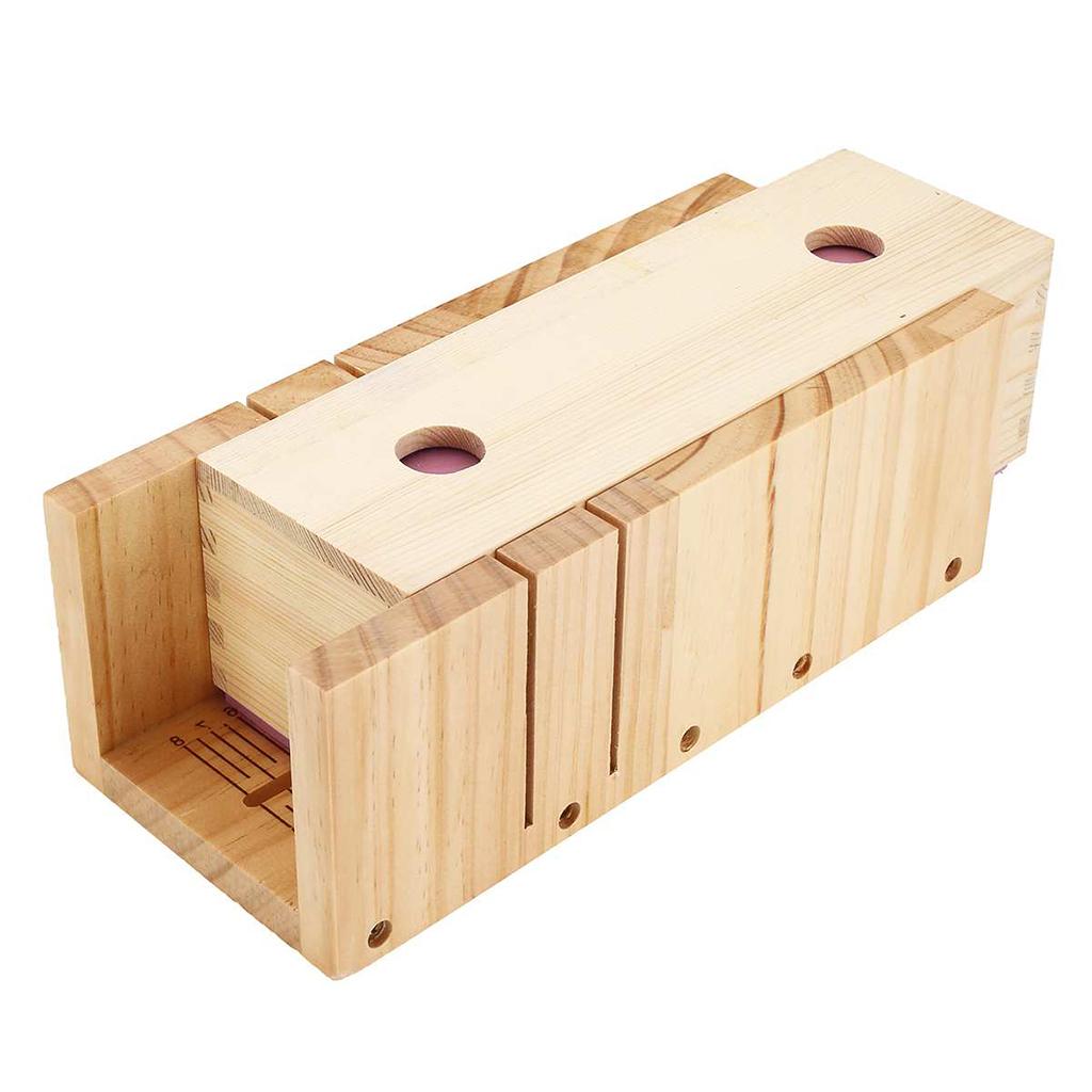 Practical Wood Soap Cutter Set, including Adjustable Wooden Soap Loaf Cutter  Rectangle  with 