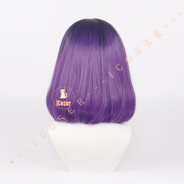 Anime kinsou nenhum vermeil cosplay peruca luz roxo gradiente de cabelo  curto vermeil em ouro diabo goldfilled alto feminino acessório festa -  AliExpress