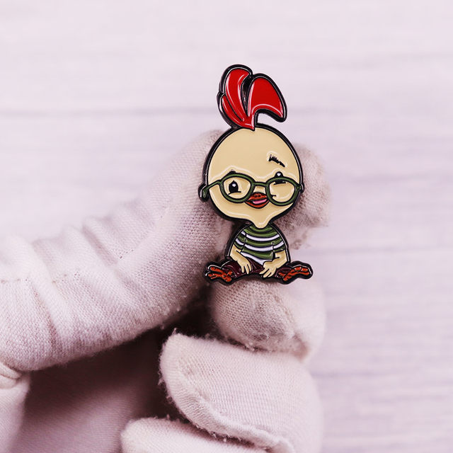 Little Chicken with Glasses Enamel Pin Cartoon Movie Badge Brooches Gift  Backpack Decoration Jewelry - AliExpress 36