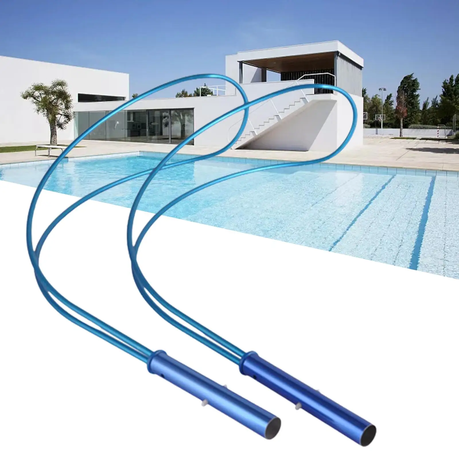 2Pcs Swimming Pool Safety Hook Multifunction Aluminum life hooks Emergency Life Saving Equipment for Swimmers Help Struggling