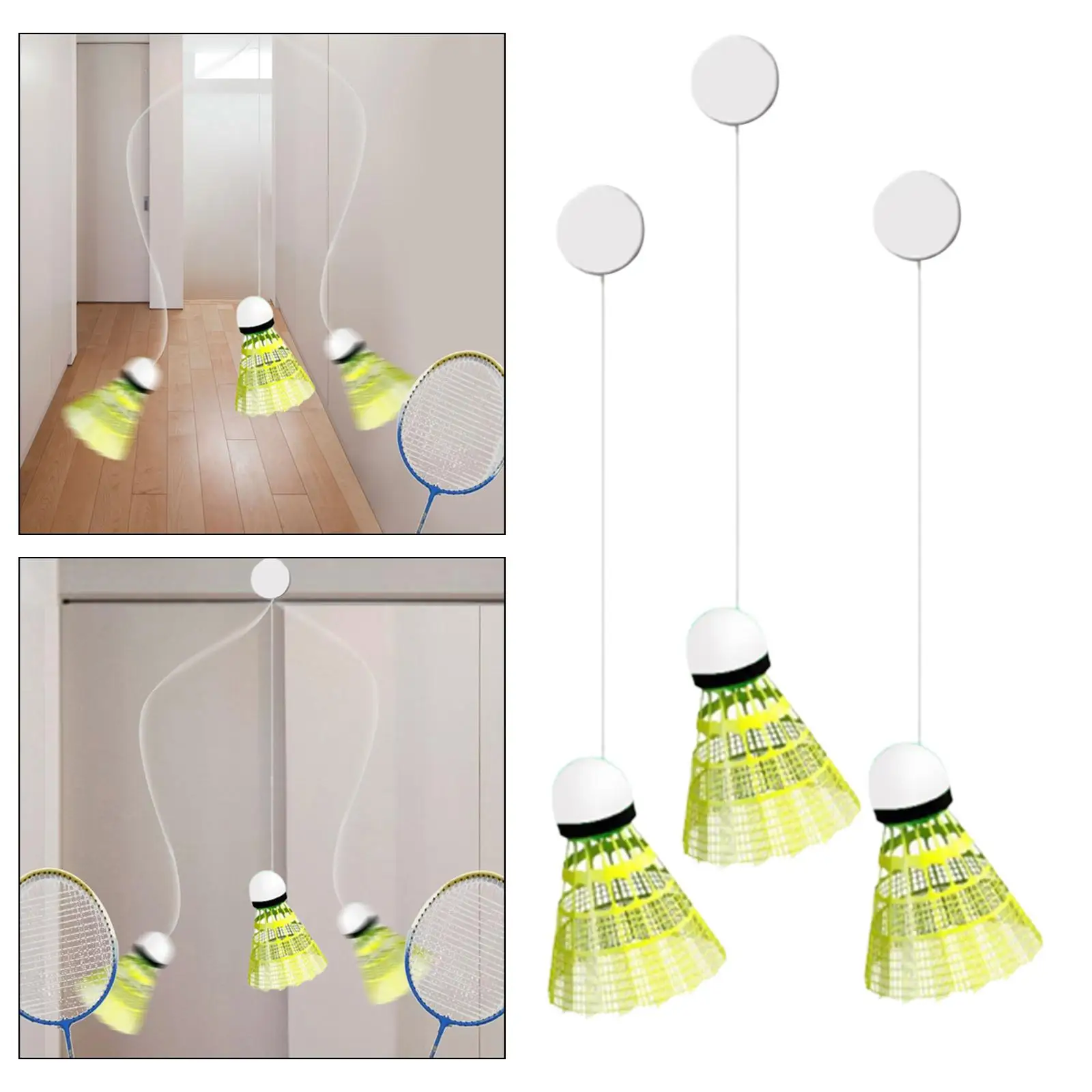 Badminton Solo Trainer Adjustable Height Aid with Shuttlecock Self Practice Trainer Badminton Training for Sports Fitness Home
