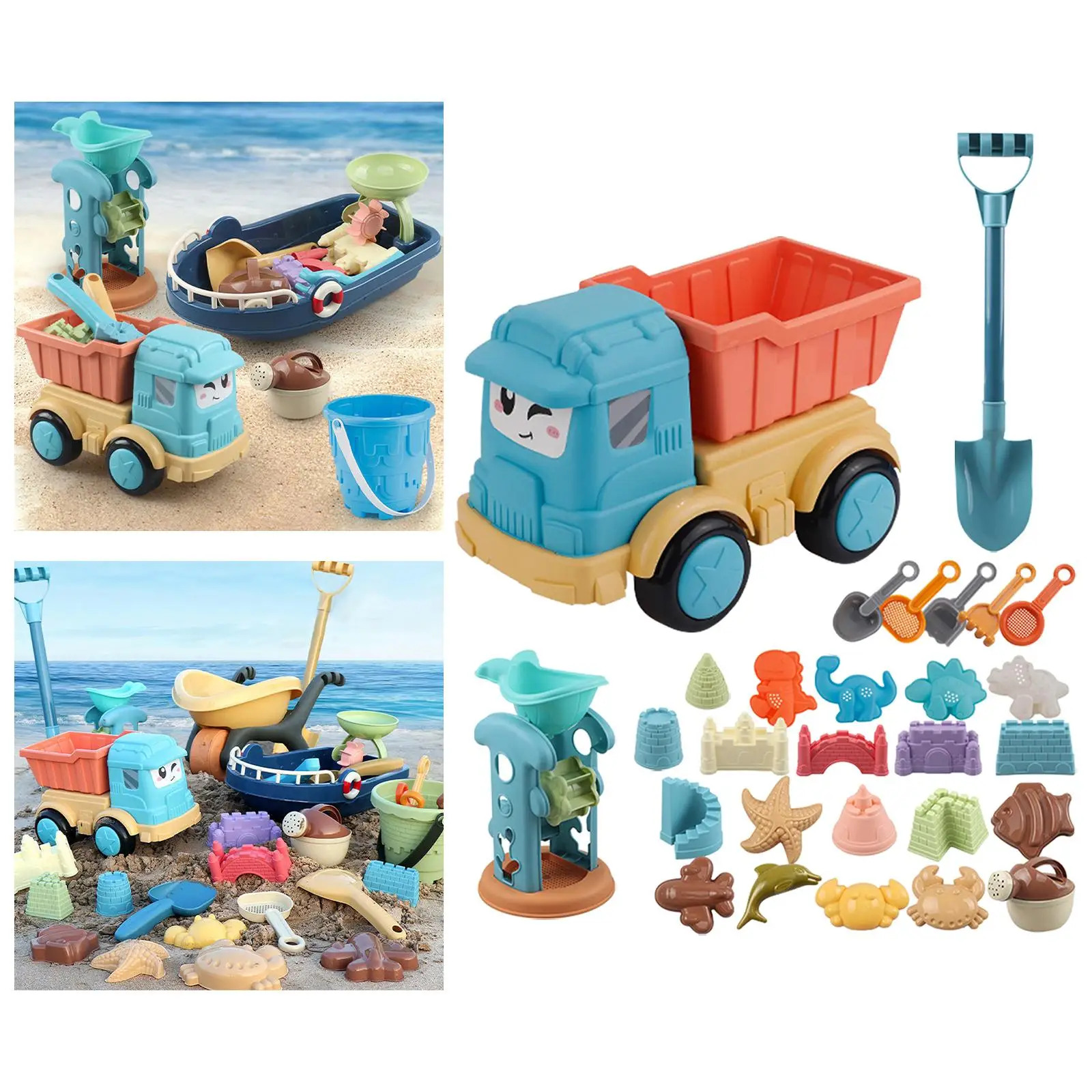 28 Pieces Sand Beach Toys Play Fun for Summer Kids Children Baby Toddler