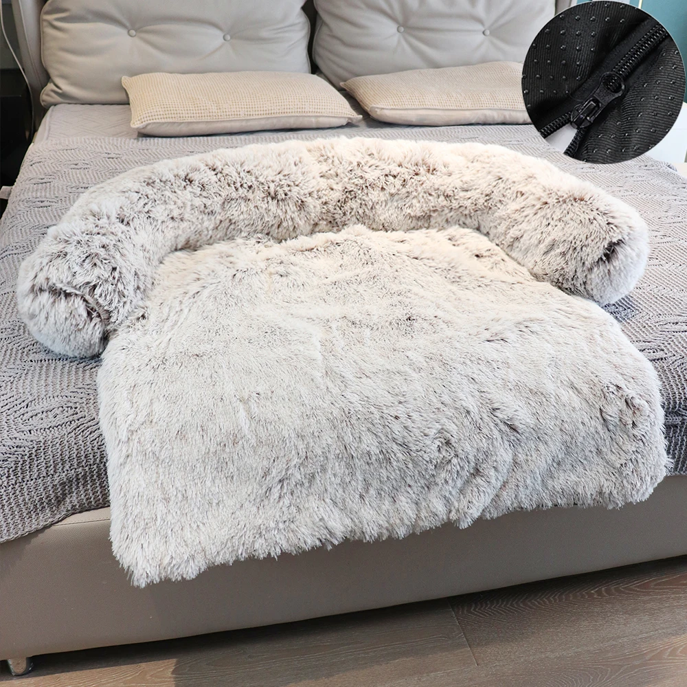 Cão de pelúcia sofá cama lavável calmante
