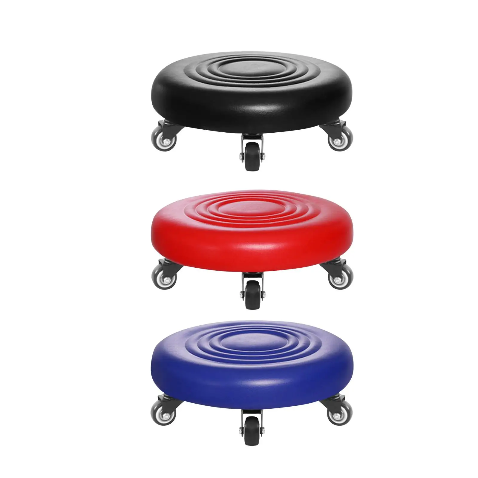 Pulley Stool Low Rolling Stool Low Roller Seat Stool for Home Kitchen Office Sport