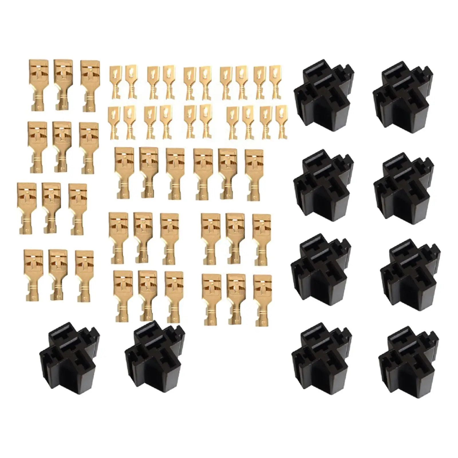 10x 5 Pin Car Relay Socket Holders 80A Replace Parts for Cars Vehicles